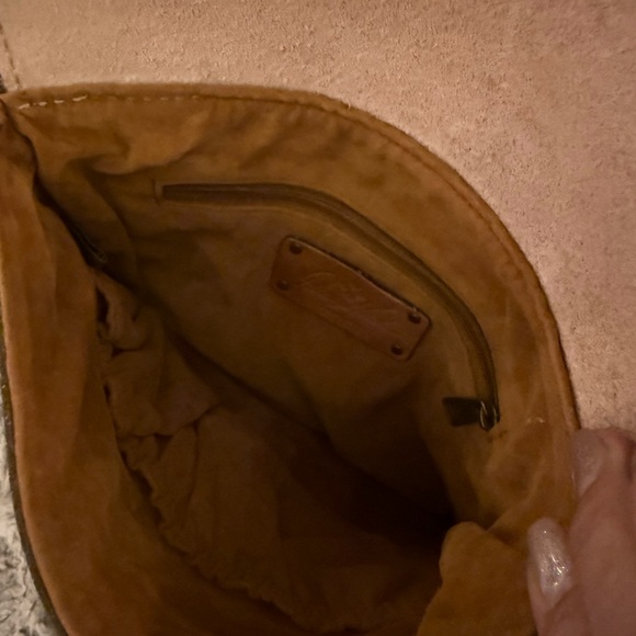 New! Patricia Nash Granada Map Print Leather Crossbody Bag - Picture 8 of 10